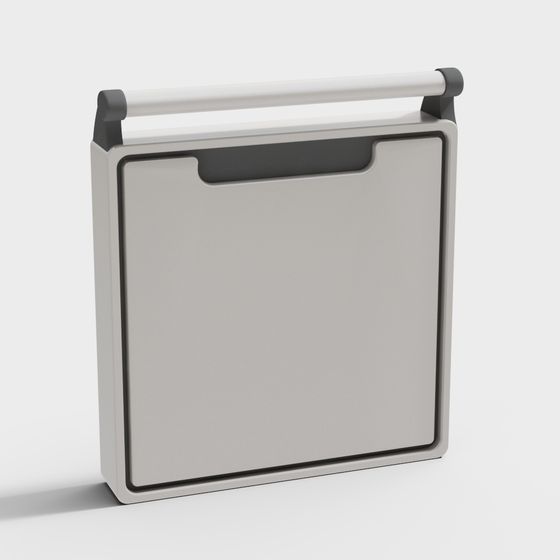 Sleek Minimalist Wall-Mounted Storage Cabinet 3D model