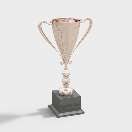 Elegant Low-Poly Trophy 3D Model