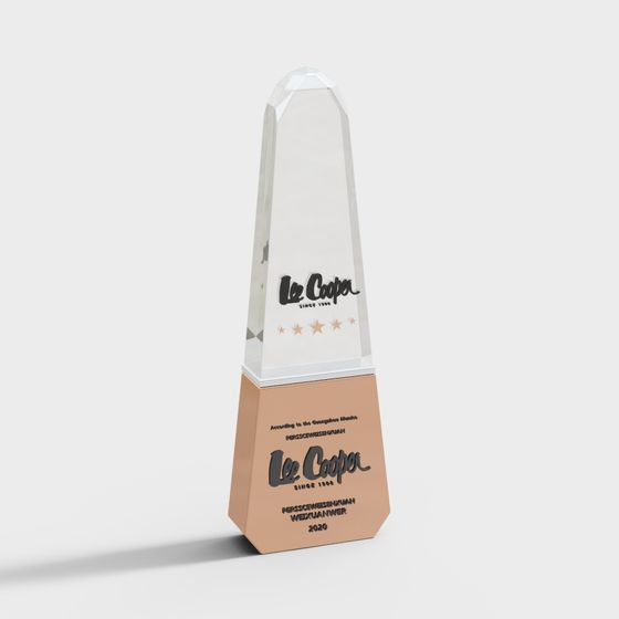 Elegant Low-Poly Trophy 3D model