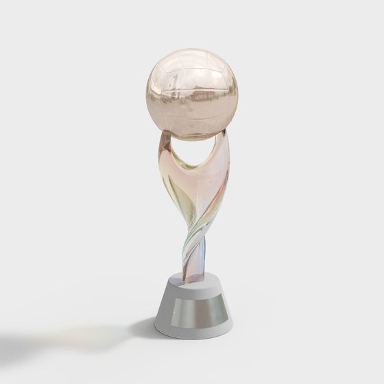 Elegant Low-Poly Trophy 3D model