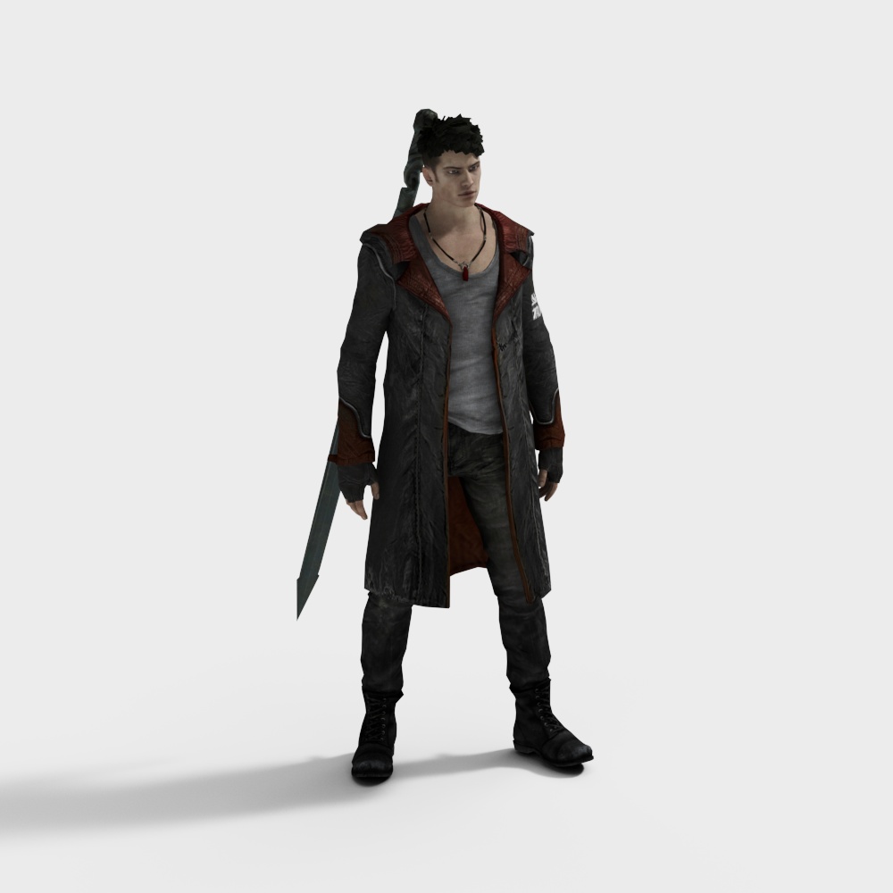 Dark Hunter Low-Poly 3D Model