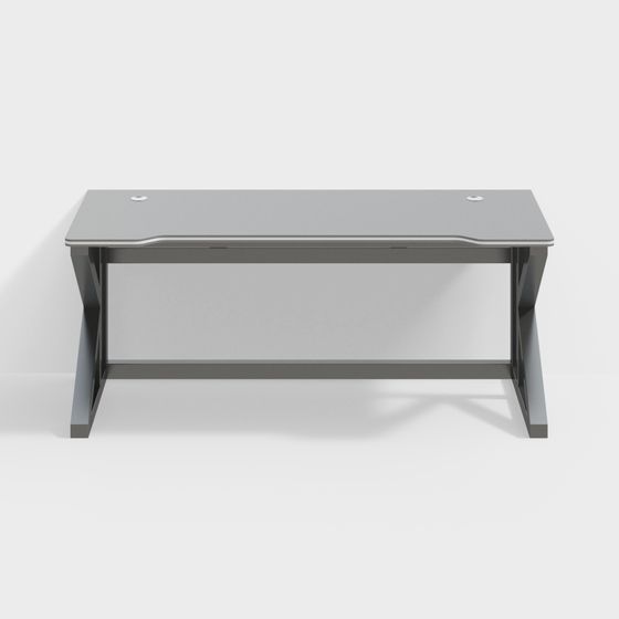 Contemporary Gray Esports Computer Gaming Table 3D Model