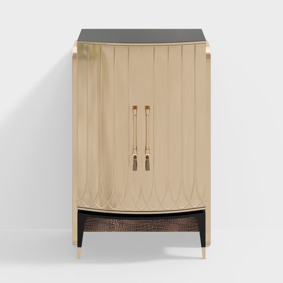 Art Deco Cabinet 3D model for Creative Spaces