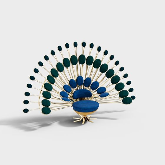 Peacock Wing 3D model for Modern Spaces