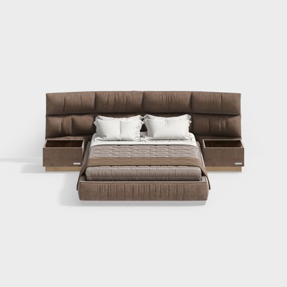 Urban Comfort Bed 3D model for Modern Spaces