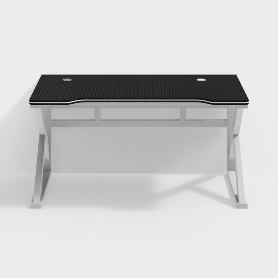 Computer Table Esports 3D Model in White