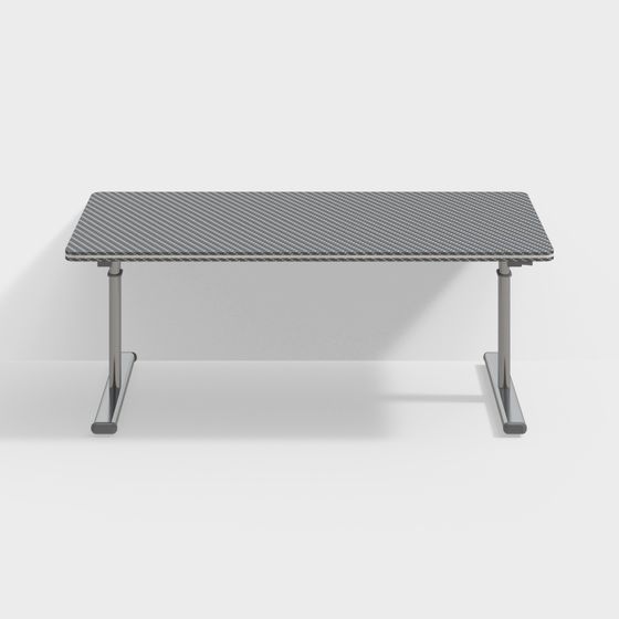 Gray Esports Gaming Desk 3D Model for Gaming Setups