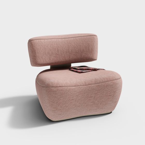 Elegant Low-Polygon Armchair 3D model