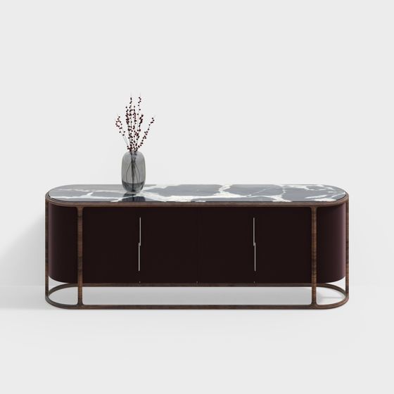 Elegant TV Cabinet 3D model for Modern Spaces