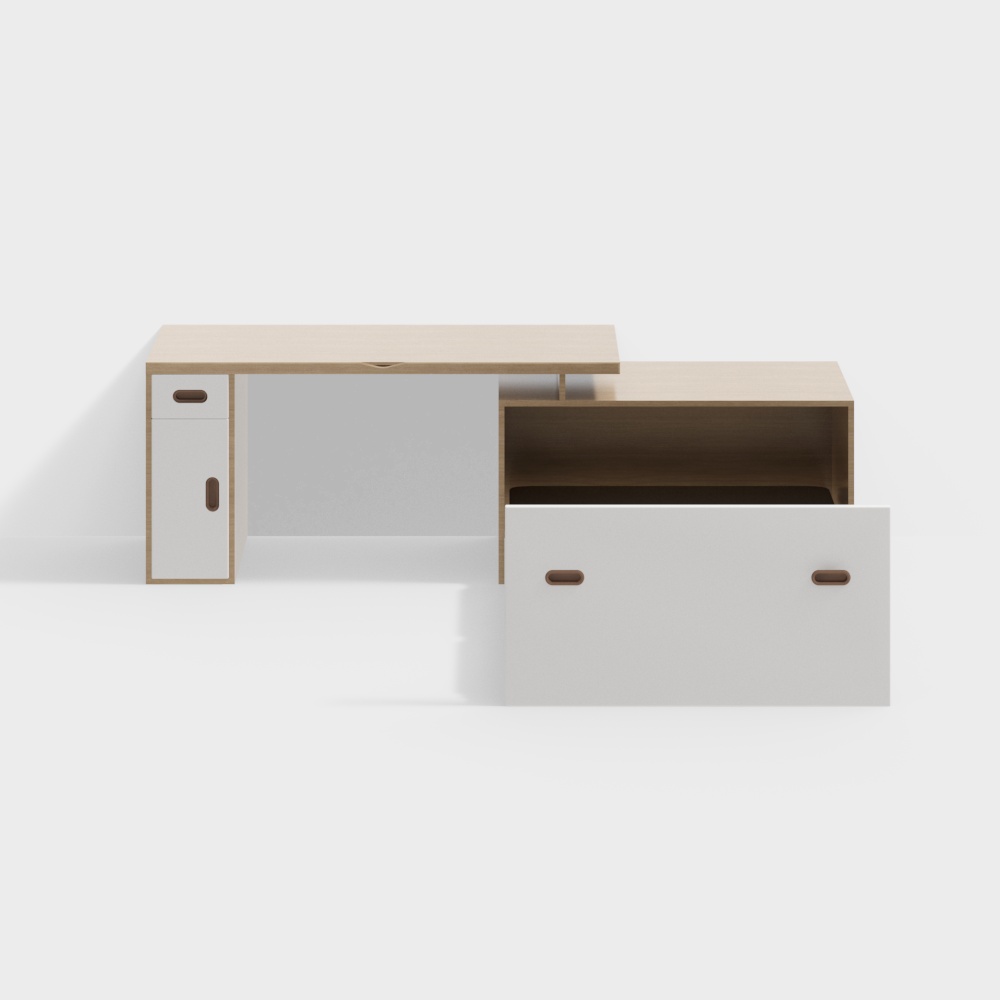 Scandinavian Integrated Desk Murphy Bed Drawer Bed