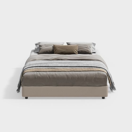 Minimalist Elegant Bed 3D model