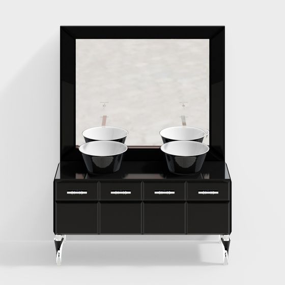 City Mirror Bathroom Vanity 3D model