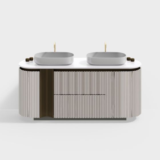 Origami Bathroom Vanity 3D model