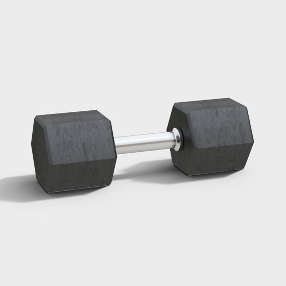 Low Poly Fitness Dumbbell 3D model