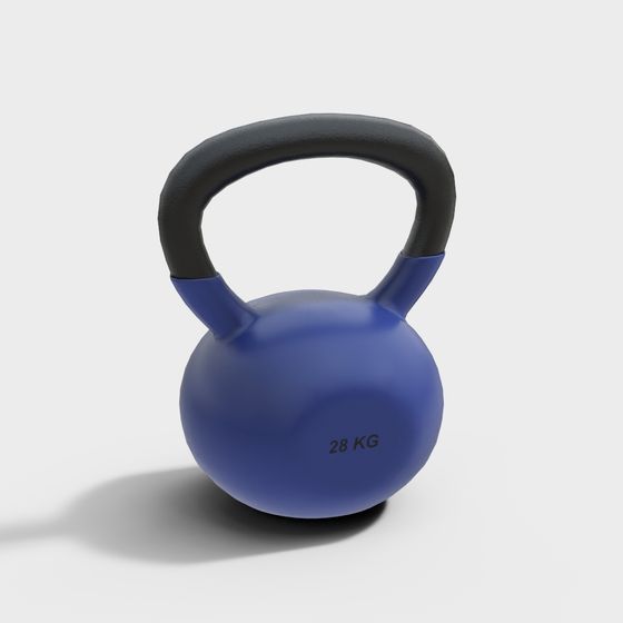 Low Polygon 28kg Dumbbell 3D model