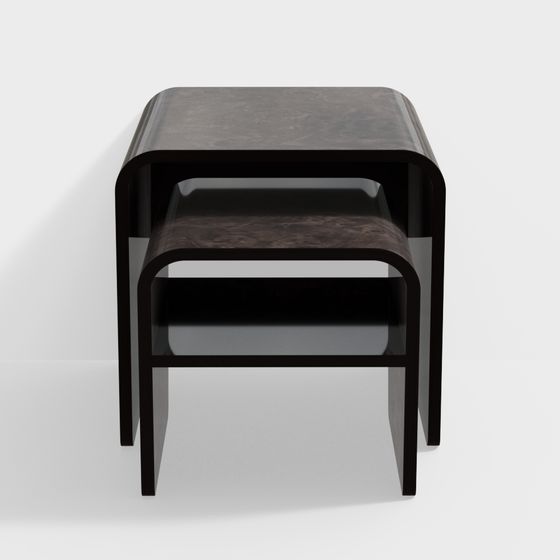 Minimalist Side Table Set 3D model