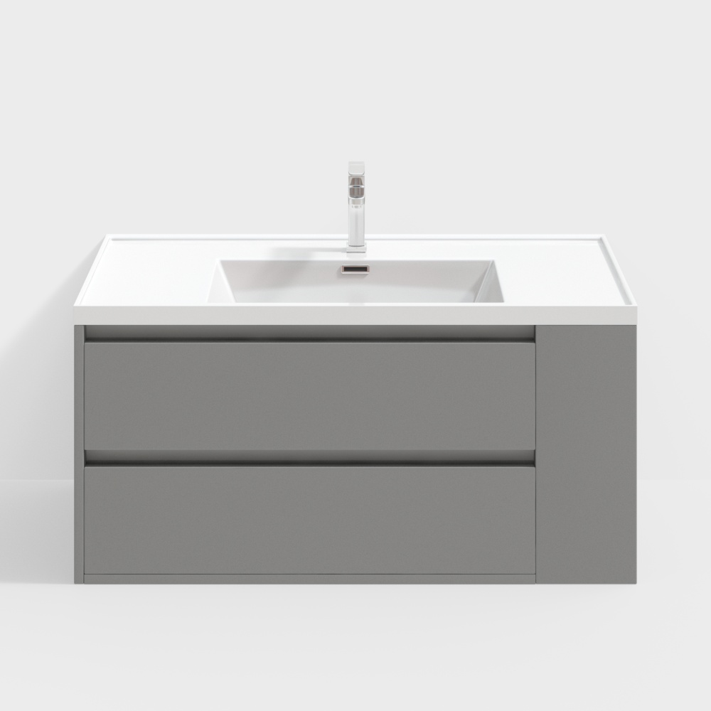 Bathroom cabinet side storage