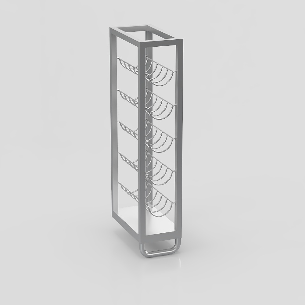 Sleek and Elegant 3D Model Wine Rack