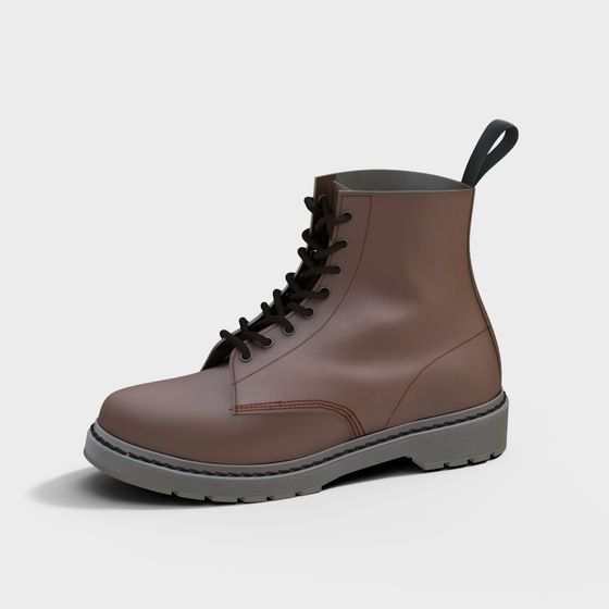 Stylish Low-Polygon Boot 3D Model