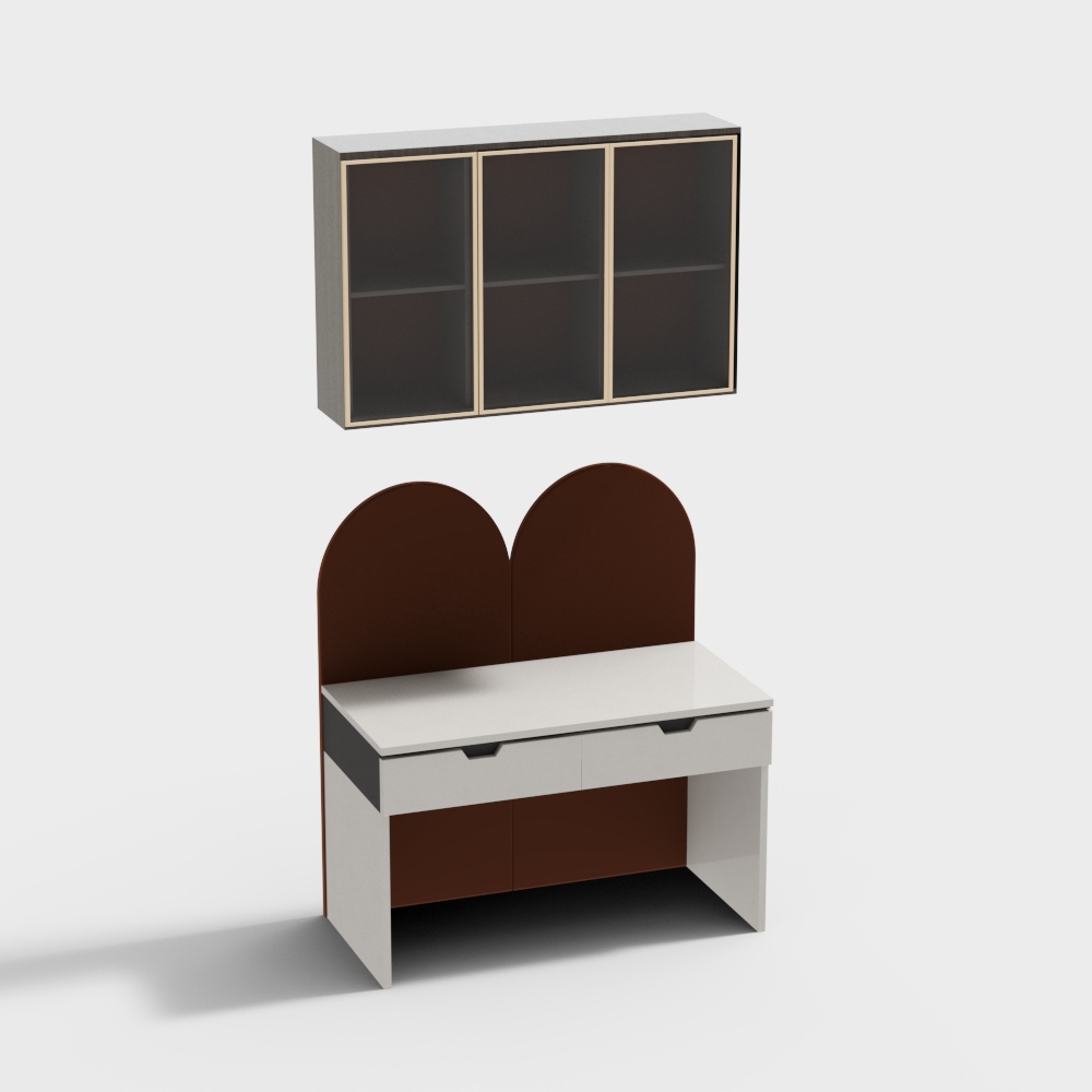 Bureau moderne pour enfants avec étagère