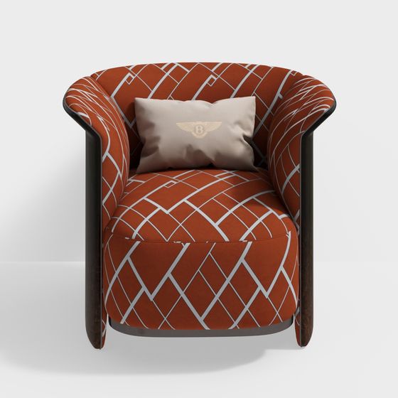 Art Deco Armchair 3D model for Stylish Interiors