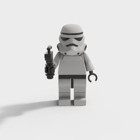 LEGO-style Star Wars Trooper 3D model for Creative Projects