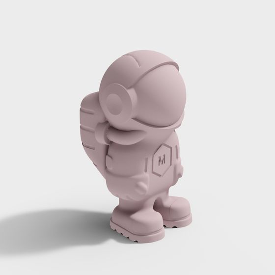 Futuristic Low-Poly Astronaut 3D model
