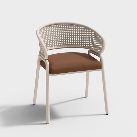 Stylish Low-Poly and High-Detail Chair 3D model