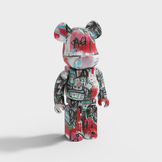 Graffiti Bear Low Polygon 3D model