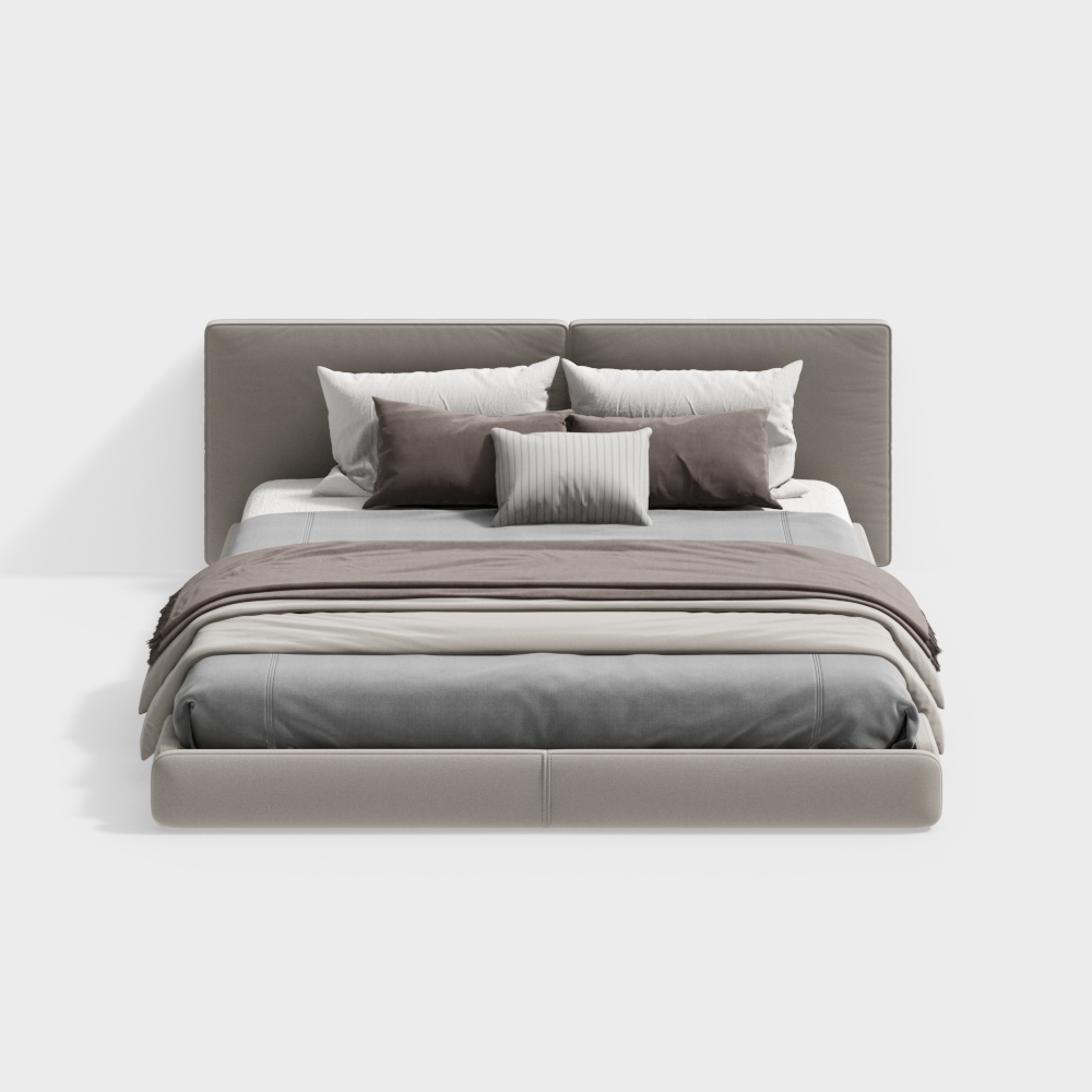 Urban Comfort 3D model Bed for Modern Interiors