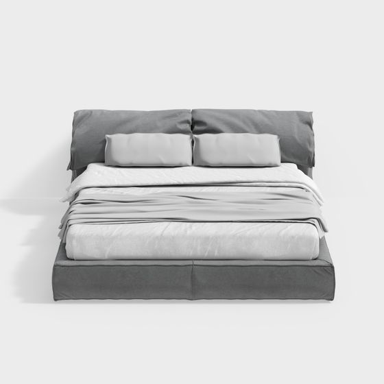 Elegant 3D Bed Model for Creative Spaces