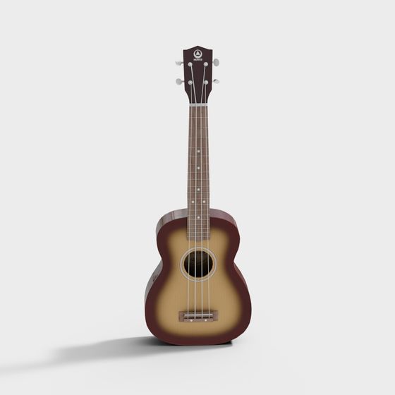 Charming Low-Poly Ukulele 3D model