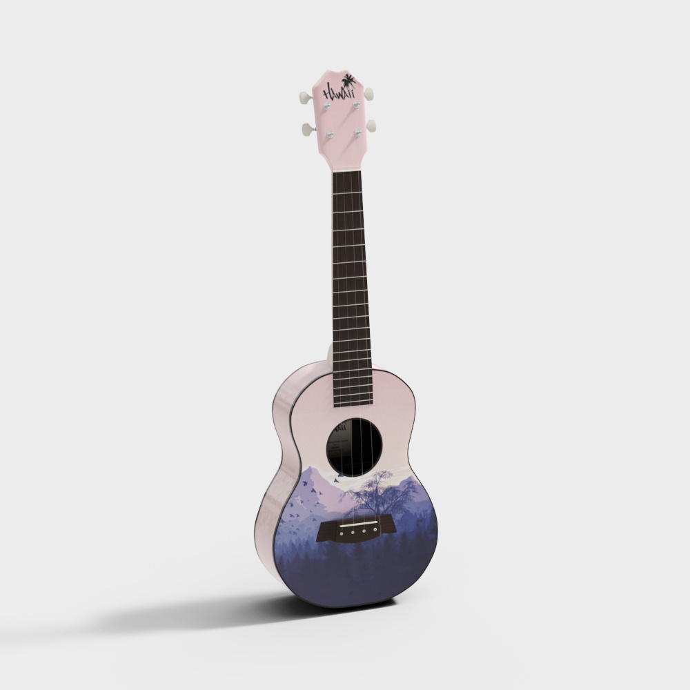Charming 3D Guitar Model for Creative Projects