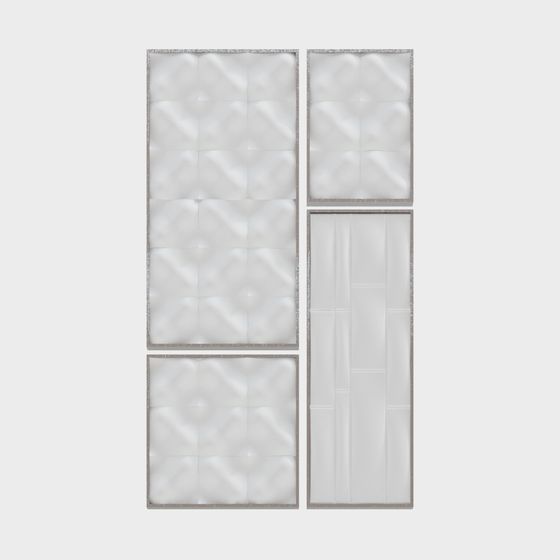 Stylish Glass Curtain Wall 3D model