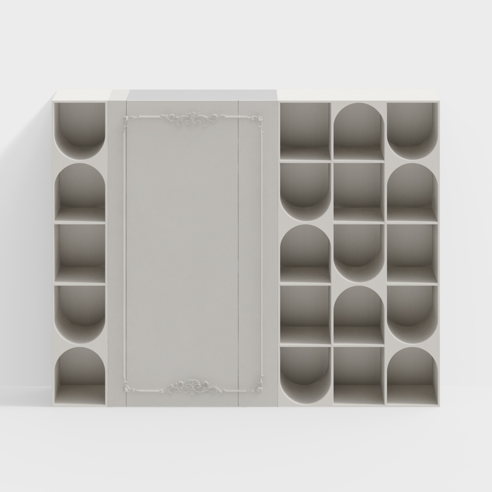 French Curved Bookshelf