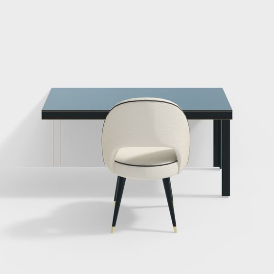 Contemporary Desk and Chair Set 3D model