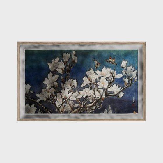 Magnolia Flower and Butterfly 3D model for Artistic Creations