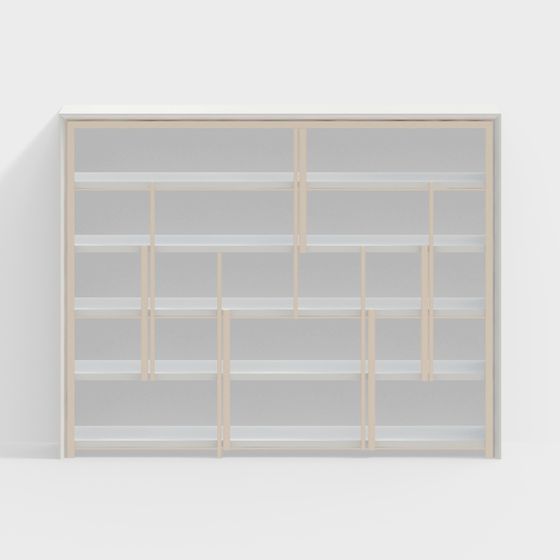 Modern Minimalist Bookshelf 3D model