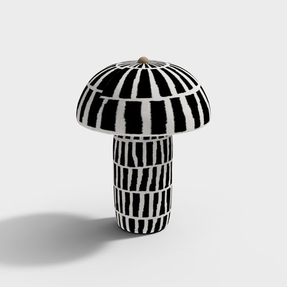 Stylish Low-Poly Mushroom 3D model
