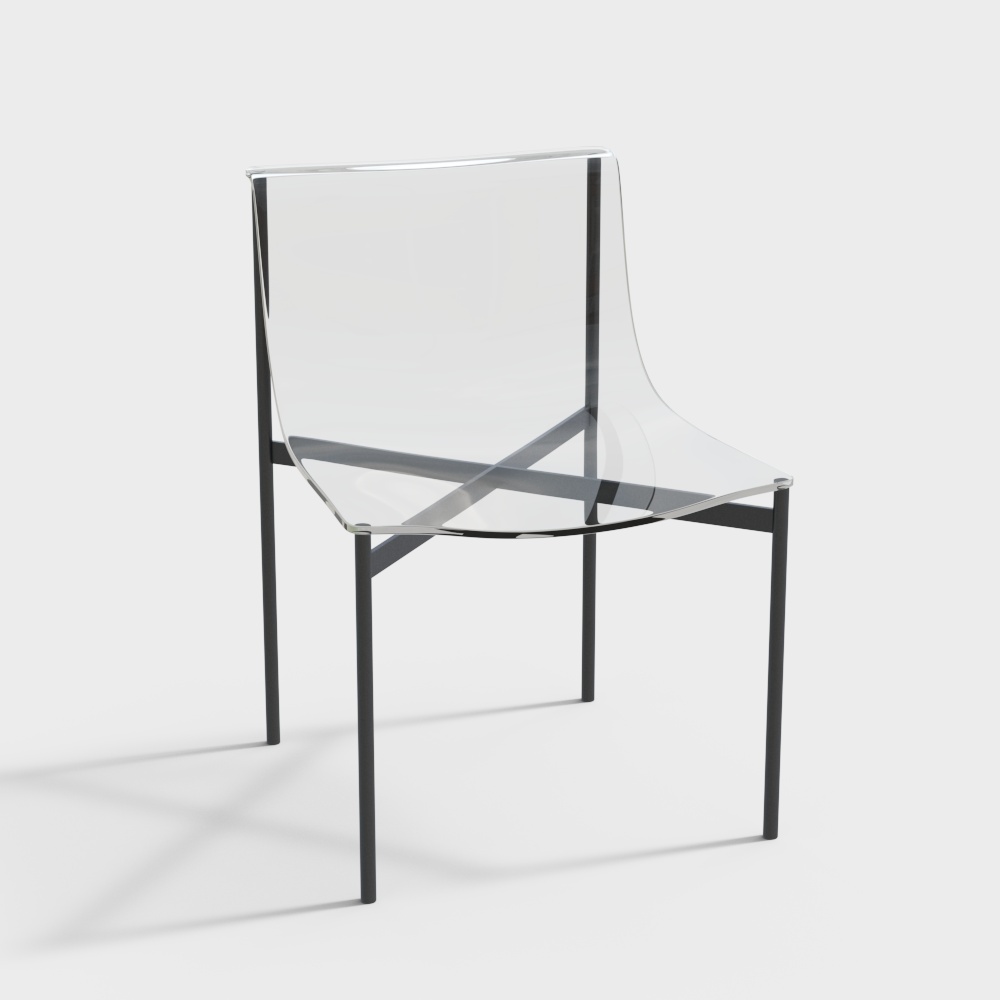 현대 이탈리아 아크릴 암체어