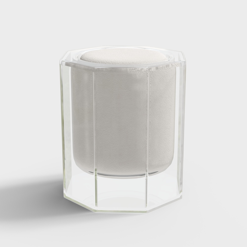 Modern Acrylic Round Stool