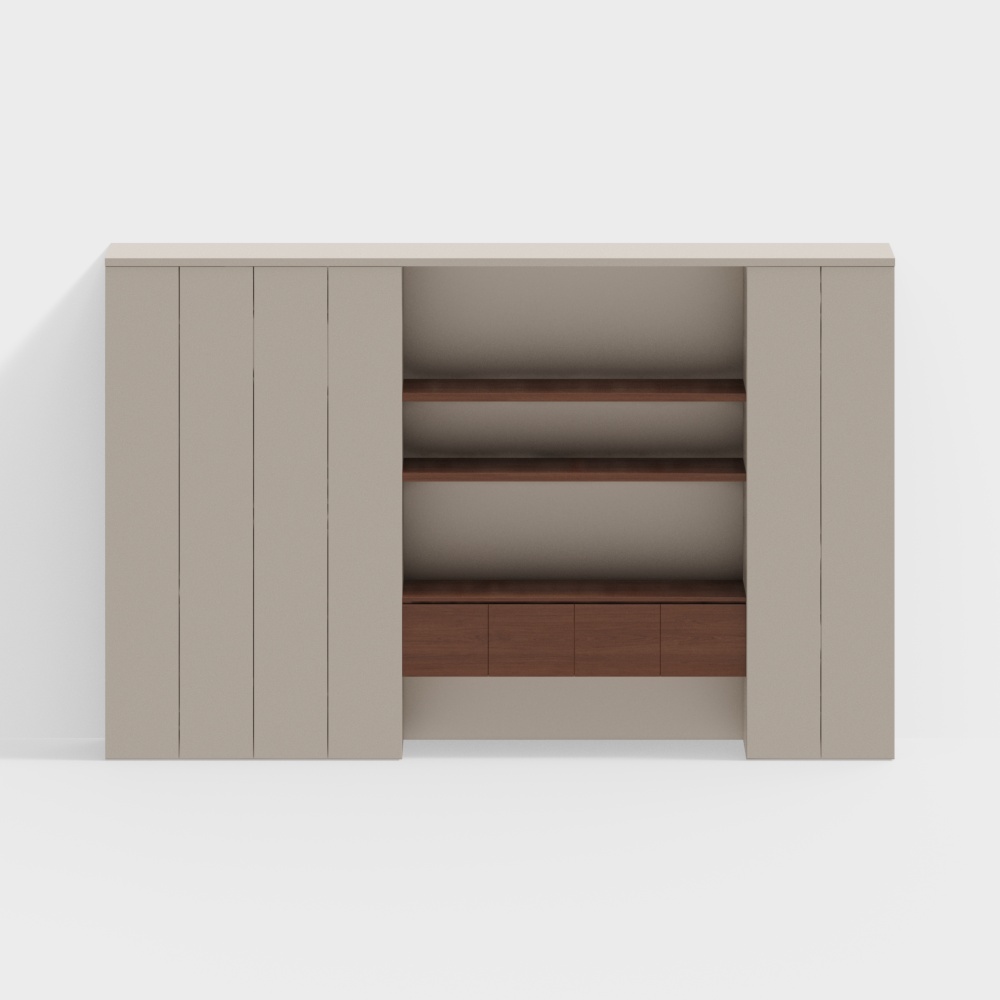 Creamy Wind Beige Bookshelf