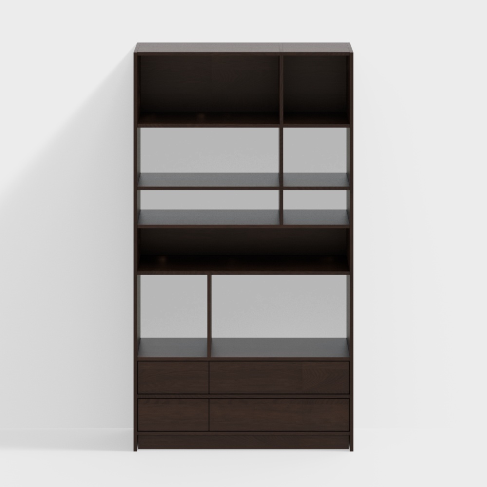 Vintage Open Bookshelf