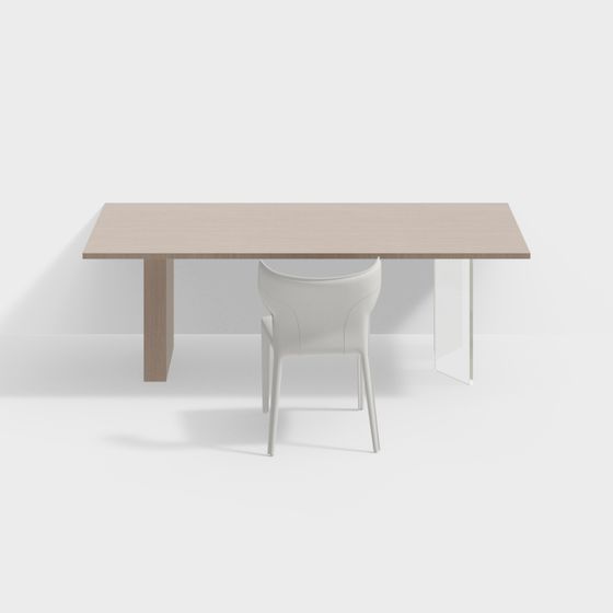 Urban Corner Dining Table and Chairs 3D model