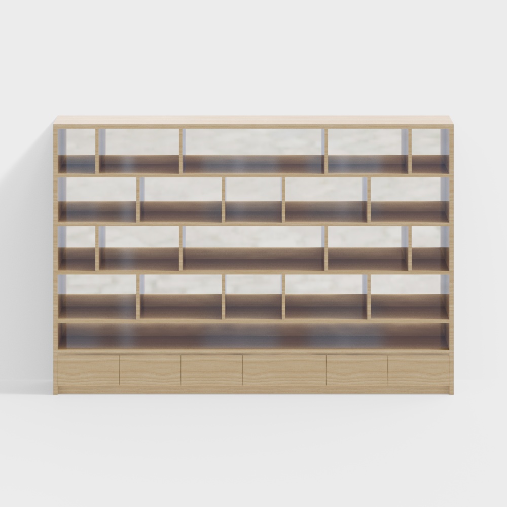 Estante de Libros de Madera Moderna