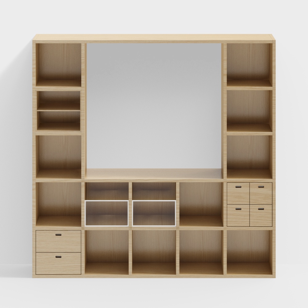 Librero de Madera Sólida Moderna