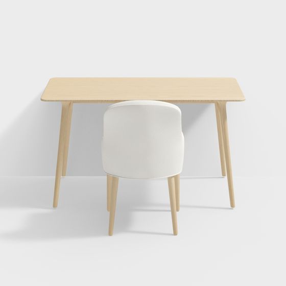 Ensemble de Bureau en Bois Massif Moderne