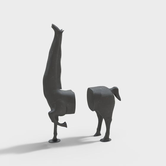 Modern Abstract Dancer and Creature 3D model