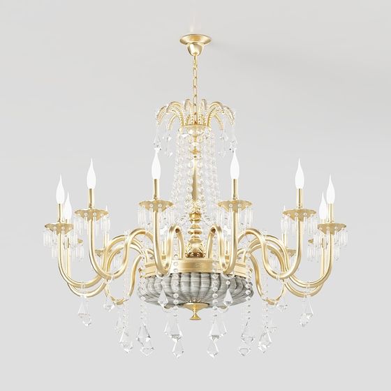Captivating Crystal Chandelier 3D model