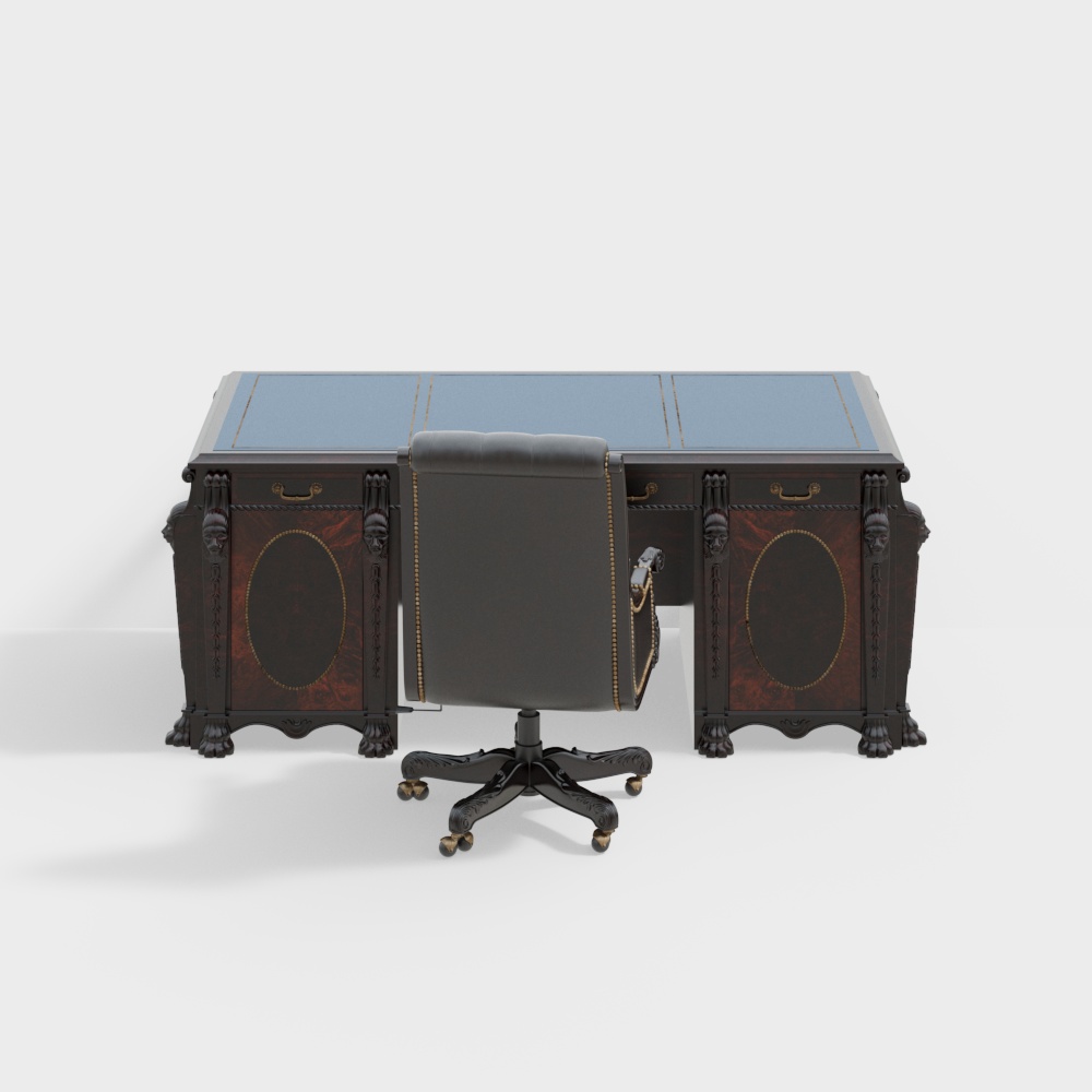 European Style Desk Combination